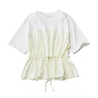 【トゥエルブクローゼット/12closet】の【洗える】異素材ウエスト ドロストカットソー ホワイト|ID: prp329100004600377 ipo3291000000035311970