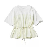 【トゥエルブクローゼット/12closet】の【洗える】異素材ウエスト ドロストカットソー 人気、トレンドファッション・服の通販 founy(ファニー) ファッション Fashion レディースファッション Fashion for Women トップス・カットソー Cut & Sew Tops カットソー・ベーシックTシャツ Cut-and-Sewn Tops / Stretch Tees & Basics カットソー Cut and Sewn Top カーゴパンツ Cargo Pants, Utility Pants トレンド Trend, Trending Now ドッキング Docking, Mixed Material ボトム Bottoms, Lower Wear 人気 Popular, Best Seller 夏 Summer 洗える Machine Washable |ID:prp329100004600377