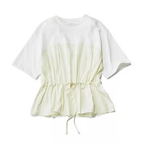 【トゥエルブクローゼット/12closet】の【洗える】異素材ウエスト ドロストカットソー 人気、トレンドファッション・服の通販 founy(ファニー) ファッション Fashion レディースファッション Fashion for Women トップス・カットソー Cut & Sew Tops カットソー・ベーシックTシャツ Cut-and-Sewn Tops / Stretch Tees & Basics カットソー Cut and Sewn Top カーゴパンツ Cargo Pants, Utility Pants トレンド Trend, Trending Now ドッキング Docking, Mixed Material ボトム Bottoms, Lower Wear 人気 Popular, Best Seller 夏 Summer 洗える Machine Washable |ID:prp329100004600377