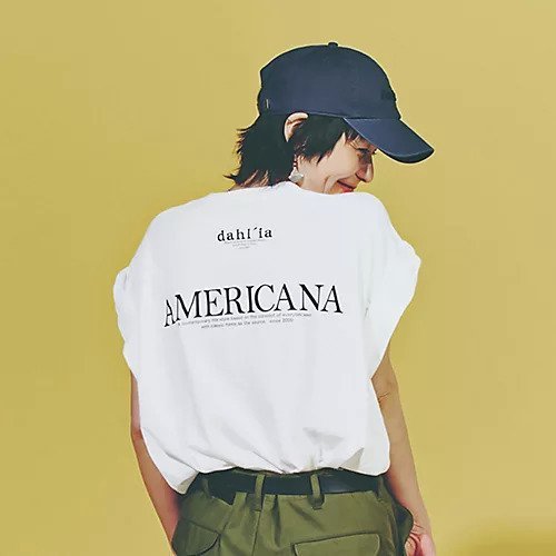 【アメリカーナ/Americana】の【洗える】Americana/dahl ia/ リメイクコラボT 人気、トレンドファッション・服の通販 founy(ファニー) 　ファッション　Fashion　レディースファッション　Fashion for Women　インナー　Innerwear　フロント　Front, Front Design　プリント　Print, Printed Pattern　リボン　Ribbon, Bow　リメイク　Remake, Reconstructed　ロールアップ　Roll-Up, Cuffed Hem　洗える　Machine Washable　other-3|ID: prp329100004600380 ipo3291000000032703336
