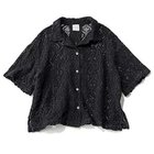 【トゥエルブクローゼット/12closet】の【洗える】ヴィンテージ調五分袖レースシャツ 人気、トレンドファッション・服の通販 founy(ファニー) ファッション Fashion レディースファッション Fashion for Women トップス・カットソー Cut & Sew Tops シャツ・ブラウス・オフィスカジュアル Elegant Blouses & Button-Ups ヴィンテージ Vintage Style 洗える Machine Washable カーディガン Cardigan, Knitwear キャミ Camisole, Cami Top クロップド Cropped, Short Length ショート Short, Short Length タンク Tank Top, Sleeveless Top バランス Balance, Style Balance ベーシック Basic, Essential ボックス Boxy, Box Shape ループ Loop, Loop Knit レース Lace, Lace Fabric 夏 Summer thumbnail ブラック|ID: prp329100004600385 ipo3291000000032703370