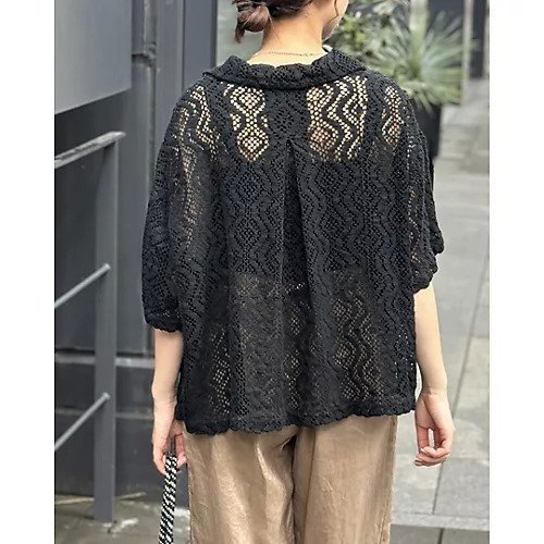 【トゥエルブクローゼット/12closet】の【洗える】ヴィンテージ調五分袖レースシャツ 人気、トレンドファッション・服の通販 founy(ファニー) 　ファッション　Fashion　レディースファッション　Fashion for Women　トップス・カットソー　Cut & Sew Tops　シャツ・ブラウス・オフィスカジュアル　Elegant Blouses & Button-Ups　ヴィンテージ　Vintage Style　洗える　Machine Washable　カーディガン　Cardigan, Knitwear　キャミ　Camisole, Cami Top　クロップド　Cropped, Short Length　ショート　Short, Short Length　タンク　Tank Top, Sleeveless Top　バランス　Balance, Style Balance　ベーシック　Basic, Essential　ボックス　Boxy, Box Shape　ループ　Loop, Loop Knit　レース　Lace, Lace Fabric　夏　Summer　other-3|ID: prp329100004600385 ipo3291000000034092513