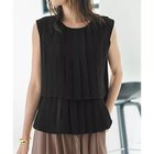 【スタイルデリ/STYLE DELI】の【LUXE】2段プリーツブラウス 人気、トレンドファッション・服の通販 founy(ファニー) ファッション Fashion レディースファッション Fashion for Women トップス・カットソー Cut & Sew Tops シャツ・ブラウス・オフィスカジュアル Elegant Blouses & Button-Ups インナー Innerwear 春 Spring カーディガン Cardigan, Knitwear キャミソール Camisole, Spaghetti Strap Top シアー Sheer, See-Through ジャケット Jacket, Outerwear ジョーゼット Georgette, Semi-Sheer Fabric 定番 Standard, Basic Item ノースリーブ Sleeveless, No-Sleeve プリーツ Pleats, Pleated ボックス Boxy, Box Shape ポケット Pocket, Pocket Detail ワイド Wide, Wide Fit S/S・春夏 SS, Spring/Summer, Warm Season 夏 Summer thumbnail ブラック|ID: prp329100004600387 ipo3291000000032703388