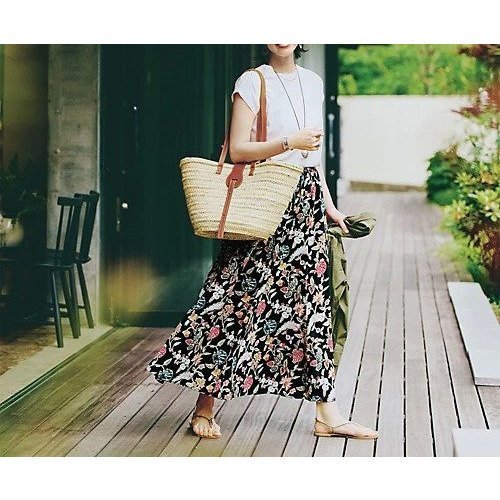 【トゥエルブクローゼット/12closet】の【洗える】美シルエットインドコットン プリントスカート 人気、トレンドファッション・服の通販 founy(ファニー) 　ファッション　Fashion　レディースファッション　Fashion for Women　スカート　Skirts　インド　Indian Textile　コンパクト　Compact, Small Size　ドローコード　Drawcord, Drawstring Cord　バランス　Balance, Style Balance　フレア　Flare, Flared　プリント　Print, Printed Pattern　マーメイド　Mermaid, Fishtail Silhouette　洗える　Machine Washable　other-3|ID: prp329100004600395 ipo3291000000033286409