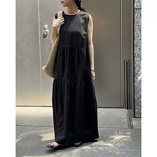 【トゥエルブクローゼット/12closet】の【洗える】シャンブレーティアード ワンピース 人気、トレンドファッション・服の通販 founy(ファニー) 　ファッション　Fashion　レディースファッション　Fashion for Women　ワンピース　Dresses　シャンブレー　Chambray, Denim-Like Fabric　ティアードワンピース　Tiered Dress, Flared Dress　ノースリーブ　Sleeveless, No-Sleeve　洗える　Machine Washable　other-2|ID: prp329100004600404 ipo3291000000033062600