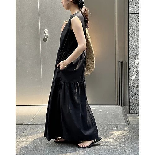 【トゥエルブクローゼット/12closet】の【洗える】シャンブレーティアード ワンピース 人気、トレンドファッション・服の通販 founy(ファニー) 　ファッション　Fashion　レディースファッション　Fashion for Women　ワンピース　Dresses　シャンブレー　Chambray, Denim-Like Fabric　ティアードワンピース　Tiered Dress, Flared Dress　ノースリーブ　Sleeveless, No-Sleeve　洗える　Machine Washable　other-3|ID: prp329100004600404 ipo3291000000033062601