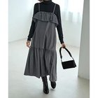 【スタイルデリ/STYLE DELI】のピンストライプ柄キャミ型ジャンパースカート 人気、トレンドファッション・服の通販 founy(ファニー) ファッション Fashion レディースファッション Fashion for Women スカート Skirts インナー Innerwear キャミ Camisole, Cami Top キャミソール Camisole, Spaghetti Strap Top 切替 Switching, Contrast Panel ストライプ Stripe, Striped Pattern ストレッチ Stretch, Stretchy Fabric スーツ Suit, Formalwear ノースリーブ Sleeveless, No-Sleeve 長袖 Long Sleeve, Full Sleeve バランス Balance, Style Balance フリル Frill, Ruffle ポケット Pocket, Pocket Detail ラップ Wrap, Wrap Design 夏 Summer thumbnail グレー|ID: prp329100004600406 ipo3291000000032703518
