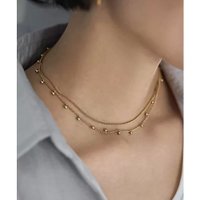 【スタイルデリ/STYLE DELI】の間隔ボールチェーン2連ネックレス 人気、トレンドファッション・服の通販 founy(ファニー) ファッション Fashion レディースファッション Ladies' Fashion Online ジュエリー Jewelry ネックレス Necklaces & Pendants 軽量 Lightweight ショート Short シンプル Simple スポーツ Sports タオル Towel チェーン Chain ネックレス Necklace ハンド Hand |ID:prp329100004600419