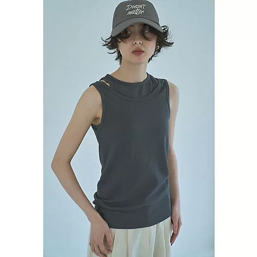 【マージュール/marjour】の2SET LAYERED TANK インテリア・キッズ・メンズ・レディースファッション・服の通販 founy(ファニー) 　ファッション　Fashion　レディースファッション　Fashion for Women　インナー　Innerwear　春　Spring　秋　Autumn　ショート　Short, Short Length　ジャケット　Jacket, Outerwear　ストレッチ　Stretch, Stretchy Fabric　スリット　Slit, Slit Detail　タンク　Tank Top, Sleeveless Top　ベーシック　Basic, Essential　ポケット　Pocket, Pocket Detail　ロング　Long, Long-Length　夏　Summer　CHARCOAL|ID: prp329100004601491 ipo3291000000032715894