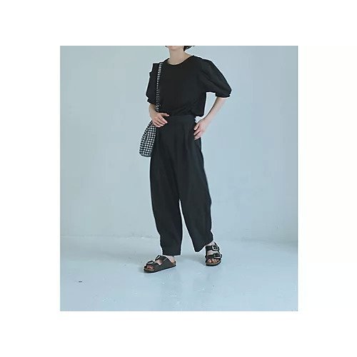 【マージュール/marjour】のSWITCHING LANTERN SLEEVE TEE 人気、トレンドファッション・服の通販 founy(ファニー) 　ファッション　Fashion　レディースファッション　Fashion for Women　トップス・カットソー　Cut & Sew Tops　ストレッチ　Stretch, Stretchy Fabric　バランス　Balance, Style Balance　ポケット　Pocket, Pocket Detail　リラックス　Relax, Relaxed Fit　夏　Summer　other-3|ID: prp329100004601493 ipo3291000000036041594