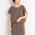 【ノーリーズ/NOLLEY'S】の《セットアップ対応》ウォッシャブルシルキーキュプラフレンチブラウス ブラウン|ID: prp329100004601503 ipo3291000000032716021