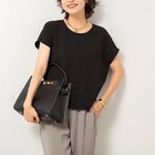 【ノーリーズソフィー/NOLLEY'S sophi】の《セットアップ対応》ウォッシャブルダブルサテンフレンチブラウス ブラック|ID: prp329100004601504 ipo3291000000032716032