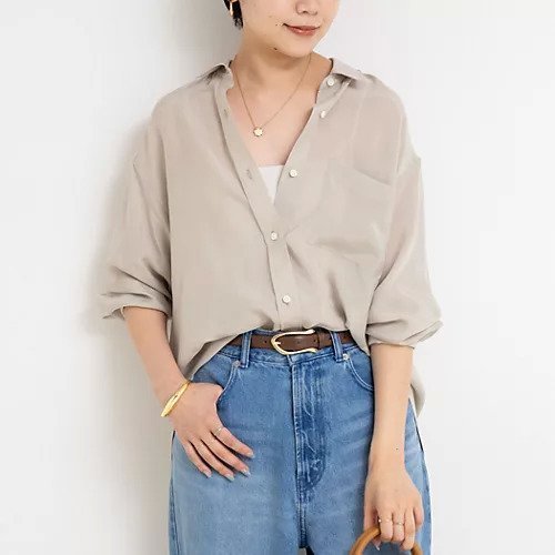 【ノーリーズ/NOLLEY'S】の《セットアップ対応》ウォッシャブルシルキーキュプラドレープシャツ インテリア・キッズ・メンズ・レディースファッション・服の通販 founy(ファニー) 　ファッション　Fashion　レディースファッション　Fashion for Women　トップス・カットソー　Cut & Sew Tops　シャツ・ブラウス・オフィスカジュアル　Elegant Blouses & Button-Ups　2025年　2025　2025-2026秋冬・A/W　Autumn/Winter 2025–26 AW25–26　とろみ　Fluid, Flowy Fabric　キュプラ　Cupro, Eco Fabric　セットアップ　Set-Up, Coordinated Outfit　ベージュ|ID: prp329100004601507 ipo3291000000032716051