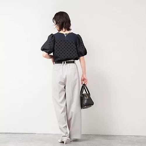 【ノーリーズソフィー/NOLLEY'S sophi】のドットジャガードバルーンスリーブブラウス 人気、トレンドファッション・服の通販 founy(ファニー) 　ファッション　Fashion　レディースファッション　Fashion for Women　トップス・カットソー　Cut & Sew Tops　シャツ・ブラウス・オフィスカジュアル　Elegant Blouses & Button-Ups　2025年　2025　2025春夏・S/S　Spring/Summer 2025 SS25　おすすめ　Recommended / Our Picks　シアー　Sheer, See-Through　スリーブ　Sleeve, Long Sleeve / Short Sleeve　デニム　Denim, Jeans Material　バランス　Balance, Style Balance　ボトム　Bottoms, Lower Wear　エレガント 上品　Elegant　other-2|ID: prp329100004601511 ipo3291000000032716080