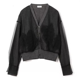 【チカ キサダ/CHIKA KISADA】のチュールカーディガン 人気、トレンドファッション・服の通販 founy(ファニー) ファッション Fashion レディースファッション Fashion for Women トップス・カットソー Cut & Sew Tops カーディガン・羽織り Layered Style Cardigans 2025年 2025 2025-2026秋冬・A/W Autumn/Winter 2025–26 AW25–26 カフス Cuff Design カーディガン Cardigan, Knitwear チュール Tulip, Tulip Motif フェミニン Feminine, Girly モダン Modern, Contemporary |ID:prp329100004601514