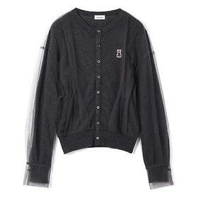【チカ キサダ/CHIKA KISADA】のチュールカーディガン 人気、トレンドファッション・服の通販 founy(ファニー) ファッション Fashion レディースファッション Fashion for Women トップス・カットソー Cut & Sew Tops カーディガン・羽織り Layered Style Cardigans 2025年 2025 2025-2026秋冬・A/W Autumn/Winter 2025–26 AW25–26 カーディガン Cardigan, Knitwear チュール Tulip, Tulip Motif パッチ Patch, Appliqué ランダム Random, Irregular ヴィンテージ Vintage Style 定番 Standard, Basic Item 猫 Cat, Kitty |ID:prp329100004601517