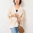 【ノーリーズソフィー/NOLLEY'S sophi】の《手洗い可能》マルチファンクション配色Vネックカーディガン ベージュ|ID: prp329100004601522 ipo3291000000032716166