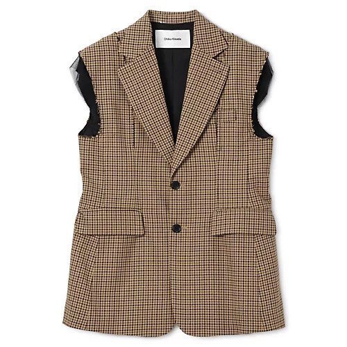 【チカ キサダ/CHIKA KISADA】のスリーブレスジャケット 人気、トレンドファッション・服の通販 founy(ファニー)  ファッション Fashion レディースファッション Fashion for Women アウター Coat / Outerwear Collection レディースジャケット・軽アウター Jackets 2025年 2025 2025-2026秋冬・A/W Autumn/Winter 2025–26 AW25–26 クラッシュ Distressed, Crashed Style シェイプ Shape, Slim Fit  other-1|ID: prp329100004601528 ipo3291000000034365643