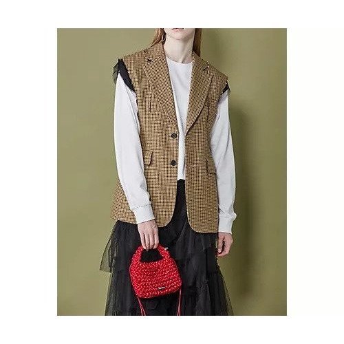 【チカ キサダ/CHIKA KISADA】のスリーブレスジャケット 人気、トレンドファッション・服の通販 founy(ファニー)  ファッション Fashion レディースファッション Fashion for Women アウター Coat / Outerwear Collection レディースジャケット・軽アウター Jackets 2025年 2025 2025-2026秋冬・A/W Autumn/Winter 2025–26 AW25–26 クラッシュ Distressed, Crashed Style シェイプ Shape, Slim Fit other-2|ID: prp329100004601528 ipo3291000000034365645