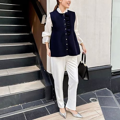 【ノーリーズ/NOLLEY'S】の【追加】《手洗い可能》フリル付きペプラムベスト 人気、トレンドファッション・服の通販 founy(ファニー) 　ファッション　Fashion　レディースファッション　Fashion for Women　アウター　Coat / Outerwear Collection　トップス・カットソー　Cut & Sew Tops　ベスト&ジレ / 重ね着スタイル　Vests & Gilets　2025年　2025　2025-2026秋冬・A/W　Autumn/Winter 2025–26 AW25–26　おすすめ　Recommended / Our Picks　インナー　Innerwear　オケージョン　Occasion Wear　シンプル　Simple, Minimal　セレモニー　Ceremony　デニム　Denim, Jeans Material　ノースリーブ　Sleeveless, No-Sleeve　フリル　Frill, Ruffle　ベスト　Vest, Waistcoat　ペプラム　Peplum, Flared Hem　夏　Summer　春　Spring　other-2|ID: prp329100004601532 ipo3291000000032716226