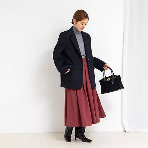 【ノーリーズ/NOLLEY'S】のウォッシャブルバルキータフタタックスカート 人気、トレンドファッション・服の通販 founy(ファニー) 　ファッション　Fashion　レディースファッション　Fashion for Women　スカート　Skirts　2025年　2025　2025-2026秋冬・A/W　Autumn/Winter 2025–26 AW25–26　タフタ　Taffeta, Structured Fabric　ブロック　Block, Solid Block Pattern　ロング　Long, Long-Length　other-2|ID: prp329100004601547 ipo3291000000033860509