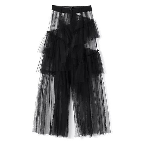 【チカ キサダ/CHIKA KISADA】のロングチュールパンツ インテリア・キッズ・メンズ・レディースファッション・服の通販 founy(ファニー)  ファッション Fashion レディースファッション Fashion for Women パンツ Pants & Trousers 2025年 2025 2025-2026秋冬・A/W Autumn/Winter 2025–26 AW25–26 ワイド Wide, Wide Fit 今季 This Season, Current Season Black|ID: prp329100004601554 ipo3291000000034366184