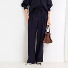 【ノーリーズソフィー/NOLLEY'S sophi】の《セットアップ対応》ウォッシャブルダブルクロスサテンイージーワイドパンツ ネイビー|ID: prp329100004601569 ipo3291000000033937574