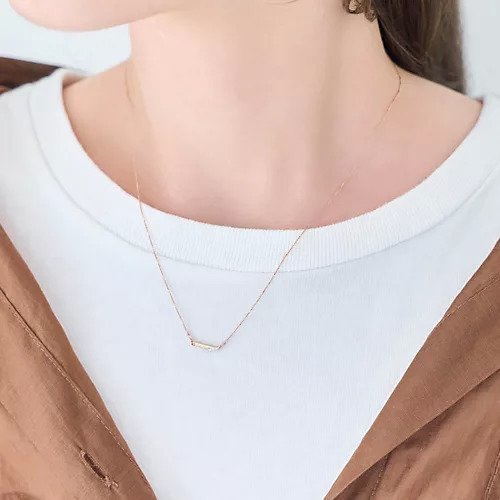 【フィービィー/phoebe】の【金属アレルギー対応】ストレートバービジューネックレス シャンパンゴールド 人気、トレンドファッション・服の通販 founy(ファニー) 　ファッション　Fashion　レディースファッション　Fashion for Women　ジュエリー　Jewelry　ネックレス　Necklaces & Pendants　アクセサリー　Fashion Accessories　イエロー　Yellow　コレクション　Collection, Seasonal Line　シルバー　Silver, Metallic Silver　シンプル　Simple, Minimal　ジュエリー　Jewelry, Accessories　ストレート　Straight, Straight Cut　ストーン　Stone, Gem-Like　デコルテ　Décolleté, Neckline　ネックレス　Necklace, Pendant Necklace　フォルム　Silhouette, Form　ベーシック　Basic, Essential　メタル　Metal, Metal Parts　モチーフ　Motif, Design Theme　ローズ　Rose, Rose Motif　エレガント 上品　Elegant　 other-1|ID: prp329100004601639 ipo3291000000034504845