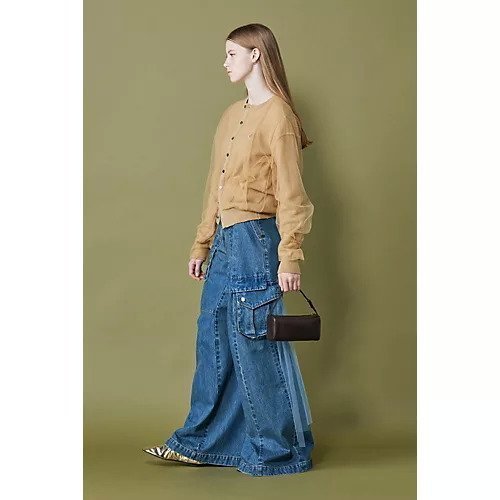 【チカ キサダ/CHIKA KISADA】のチュールデニム 人気、トレンドファッション・服の通販 founy(ファニー) 　ファッション　Fashion　レディースファッション　Fashion for Women　2025年　2025　2025-2026秋冬・A/W　Autumn/Winter 2025–26 AW25–26　おすすめ　Recommended / Our Picks　スカーフ　Scarf, Neckwear　チャーム　Charm, Pendant　チュール　Tulip, Tulip Motif　デニム　Denim, Jeans Material　ポケット　Pocket, Pocket Detail　other-2|ID: prp329100004601656 ipo3291000000032717001
