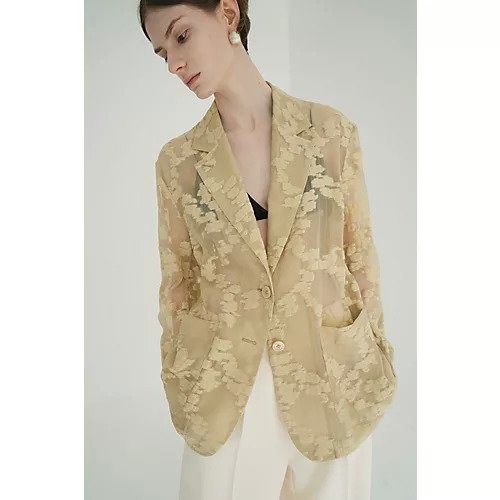 【クラネ/CLANE】のFLOWER SHEER JACQUARD JACKET 人気、トレンドファッション・服の通販 founy(ファニー) 　ファッション　Fashion　レディースファッション　Fashion for Women　アウター　Coat / Outerwear Collection　レディースジャケット・軽アウター　Jackets　2025年　2025　2025-2026秋冬・A/W　Autumn/Winter 2025–26 AW25–26　オケージョン　Occasion Wear　シンプル　Simple, Minimal　ジャケット　Jacket, Outerwear　デニム　Denim, Jeans Material　レース　Lace, Lace Fabric　other-3|ID: prp329100004601660 ipo3291000000032717025