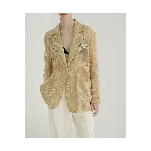 【クラネ/CLANE】のFLOWER SHEER JACQUARD JACKET 人気、トレンドファッション・服の通販 founy(ファニー) 　ファッション　Fashion　レディースファッション　Fashion for Women　アウター　Coat / Outerwear Collection　レディースジャケット・軽アウター　Jackets　2025年　2025　2025-2026秋冬・A/W　Autumn/Winter 2025–26 AW25–26　オケージョン　Occasion Wear　シンプル　Simple, Minimal　ジャケット　Jacket, Outerwear　デニム　Denim, Jeans Material　レース　Lace, Lace Fabric　other-3|ID: prp329100004601660 ipo3291000000034367223