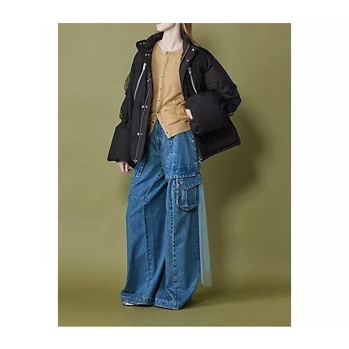 【チカ キサダ/CHIKA KISADA】のダウンジャケット 人気、トレンドファッション・服の通販 founy(ファニー) 　ファッション　Fashion　レディースファッション　Fashion for Women　アウター　Coat / Outerwear Collection　レディースジャケット・軽アウター　Jackets　2025年　2025　2025-2026秋冬・A/W　Autumn/Winter 2025–26 AW25–26　ジップ　Zip, Zipper　ジャケット　Jacket, Outerwear　ダウン　Down, Puffer　チュール　Tulip, Tulip Motif　ドローコード　Drawcord, Drawstring Cord　フロント　Front, Front Design　other-3|ID: prp329100004601668 ipo3291000000032717084