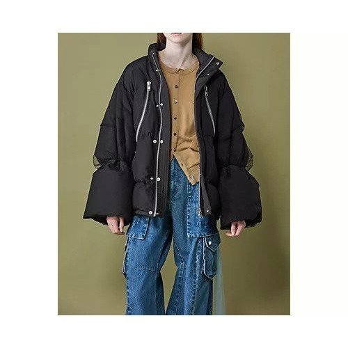 【チカ キサダ/CHIKA KISADA】のダウンジャケット 人気、トレンドファッション・服の通販 founy(ファニー)  ファッション Fashion レディースファッション Fashion for Women アウター Coat / Outerwear Collection レディースジャケット・軽アウター Jackets 2025年 2025 2025-2026秋冬・A/W Autumn/Winter 2025–26 AW25–26 ジップ Zip, Zipper ジャケット Jacket, Outerwear ダウン Down, Puffer チュール Tulip, Tulip Motif ドローコード Drawcord, Drawstring Cord フロント Front, Front Design other-2|ID: prp329100004601668 ipo3291000000034367259