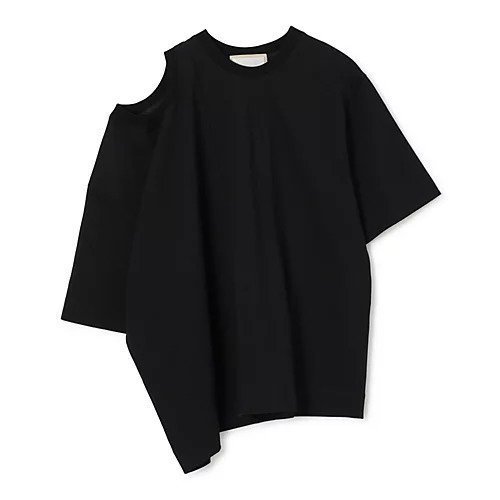 【その他のブランド/Other】のDUAL-NECK REVERSIBLE T-SHIRT インテリア・キッズ・メンズ・レディースファッション・服の通販 founy(ファニー) https://founy.com/ ファッション Fashion レディースファッション Fashion for Women トップス・カットソー Cut & Sew Tops シャツ・ブラウス・オフィスカジュアル Elegant Blouses & Button-Ups ロングTシャツ・Tシャツ Longline T-Shirts & Tees 2025年 2025 2025-2026秋冬・A/W Autumn/Winter 2025–26 AW25–26 アシンメトリー Asymmetrical Style |ID: prp329100004601757 ipo3291000000032717977