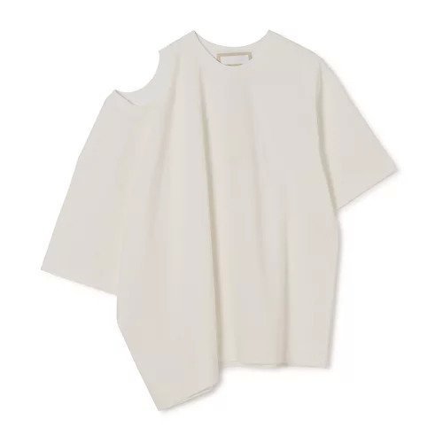 【その他のブランド/Other】のDUAL-NECK REVERSIBLE T-SHIRT インテリア・キッズ・メンズ・レディースファッション・服の通販 founy(ファニー) https://founy.com/ ファッション Fashion レディースファッション Fashion for Women トップス・カットソー Cut & Sew Tops シャツ・ブラウス・オフィスカジュアル Elegant Blouses & Button-Ups ロングTシャツ・Tシャツ Longline T-Shirts & Tees 2025年 2025 2025-2026秋冬・A/W Autumn/Winter 2025–26 AW25–26 アシンメトリー Asymmetrical Style シンプル Simple, Minimal |ID: prp329100004601758 ipo3291000000032717983