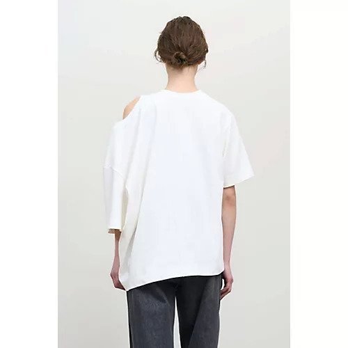 【リトコフスカヤ/LITKOVSKA】のDUAL-NECK REVERSIBLE T-SHIRT 人気、トレンドファッション・服の通販 founy(ファニー) 　ファッション　Fashion　レディースファッション　Fashion for Women　トップス・カットソー　Cut & Sew Tops　シャツ・ブラウス・オフィスカジュアル　Elegant Blouses & Button-Ups　ロングTシャツ・Tシャツ　Longline T-Shirts & Tees　2025年　2025　2025-2026秋冬・A/W　Autumn/Winter 2025–26 AW25–26　アシンメトリー　Asymmetrical Style　シンプル　Simple, Minimal　other-2|ID: prp329100004601758 ipo3291000000033246447
