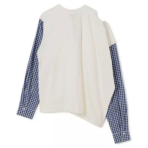 【その他のブランド/Other】のREVERSIBLE DOUBLE COTTON LONGSLEEVE 人気、トレンドファッション・服の通販 founy(ファニー) 　ファッション　Fashion　レディースファッション　Fashion for Women　トップス・カットソー　Cut & Sew Tops　2025年　2025　2025-2026秋冬・A/W　Autumn/Winter 2025–26 AW25–26　アシンメトリー　Asymmetrical Style　ドッキング　Docking, Mixed Material　ボトム　Bottoms, Lower Wear　other-2|ID: prp329100004601762 ipo3291000000032718008