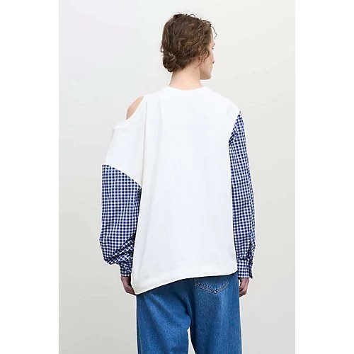 【リトコフスカヤ/LITKOVSKA】のREVERSIBLE DOUBLE COTTON LONGSLEEVE 人気、トレンドファッション・服の通販 founy(ファニー) 　ファッション　Fashion　レディースファッション　Fashion for Women　トップス・カットソー　Cut & Sew Tops　2025年　2025　2025-2026秋冬・A/W　Autumn/Winter 2025–26 AW25–26　アシンメトリー　Asymmetrical Style　ドッキング　Docking, Mixed Material　ボトム　Bottoms, Lower Wear　other-2|ID: prp329100004601762 ipo3291000000035918012