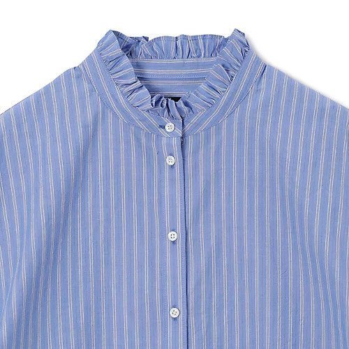 【ペールジュート/Pale Jute】のLong tail shirt 人気、トレンドファッション・服の通販 founy(ファニー) ファッション Fashion レディースファッション Fashion for Women トップス・カットソー Cut & Sew Tops シャツ・ブラウス・オフィスカジュアル Elegant Blouses & Button-Ups ストライプ Stripe, Striped Pattern フリル Frill, Ruffle 洗える Machine Washable other-3|ID: prp329100004601764 ipo3291000000035292515