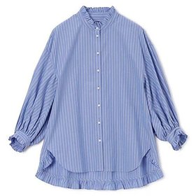 【ペールジュート/Pale Jute】 Long tail shirt人気、トレンドファッション・服の通販 founy(ファニー) ファッション Fashion レディースファッション Fashion for Women トップス・カットソー Cut & Sew Tops シャツ・ブラウス・オフィスカジュアル Elegant Blouses & Button-Ups ストライプ Stripe, Striped Pattern フリル Frill, Ruffle 洗える Machine Washable |ID:prp329100004601764