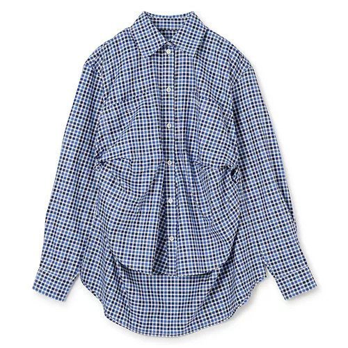 【その他のブランド/Other】のCHECKED SHIRT WITH DRAPED SIDES インテリア・キッズ・メンズ・レディースファッション・服の通販 founy(ファニー) https://founy.com/ ファッション Fashion レディースファッション Fashion for Women トップス・カットソー Cut & Sew Tops シャツ・ブラウス・オフィスカジュアル Elegant Blouses & Button-Ups 2025年 2025 2025-2026秋冬・A/W Autumn/Winter 2025–26 AW25–26 |ID: prp329100004601765 ipo3291000000032718021