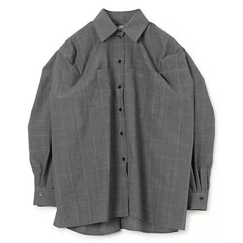 【リトコフスカヤ/LITKOVSKA】のDESTRUCTED CAPELET SHIRT インテリア・キッズ・メンズ・レディースファッション・服の通販 founy(ファニー) 　ファッション　Fashion　レディースファッション　Fashion for Women　トップス・カットソー　Cut & Sew Tops　シャツ・ブラウス・オフィスカジュアル　Elegant Blouses & Button-Ups　ロングTシャツ・Tシャツ　Longline T-Shirts & Tees　2025年　2025　2025-2026秋冬・A/W　Autumn/Winter 2025–26 AW25–26　チェック　Check, Plaid, Tartan　GREY|ID: prp329100004601766 ipo3291000000034365374