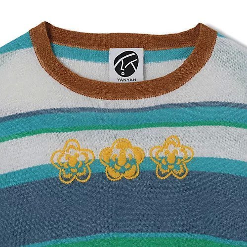 【ヤンヤン/YANYAN】のLINEN STRIPE LS PULLOVER 人気、トレンドファッション・服の通販 founy(ファニー)  ファッション Fashion レディースファッション Fashion for Women トップス・カットソー Cut & Sew Tops カジュアルプルオーバー・ニットトップス Pullovers & Knit Tops / Casual Pullovers 2025年 2025 2025-2026秋冬・A/W Autumn/Winter 2025–26 AW25–26 フラワー Flower, Floral ボーダー Border, Stripe リネン Linen, Linen Fabric other-3|ID: prp329100004601771 ipo3291000000034365459