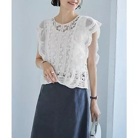 【スタイルデリ/STYLE DELI】のかぎ編みとチュールのレース風スカラップベスト 人気、トレンドファッション・服の通販 founy(ファニー) ファッション Fashion レディースファッション Fashion for Women アウター Coat / Outerwear Collection トップス・カットソー Cut & Sew Tops ベスト&ジレ / 重ね着スタイル Vests & Gilets イエロー Yellow 秋 Autumn カットソー Cut and Sewn Top カーディガン Cardigan, Knitwear キャミソール Camisole, Spaghetti Strap Top スカラップ Scallop, Scalloped Edge スリット Slit, Slit Detail タオル Towel, Bath Towel タンク Tank Top, Sleeveless Top チュール Tulip, Tulip Motif トリミング Trimming, Decorative Edge 台形 A-Line, Trapezoid Shape ノースリーブ Sleeveless, No-Sleeve 長袖 Long Sleeve, Full Sleeve ベスト Vest, Waistcoat ポケット Pocket, Pocket Detail 半袖 Short Sleeve, Half Sleeve ミックス Mix, Mixed Style ラウンド Round, Round Neck レース Lace, Lace Fabric ワイド Wide, Wide Fit 夏 Summer |ID:prp329100004601773