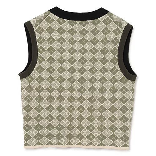 【ヤンヤン/YANYAN】のARGYLE OVERSIZED VEST 人気、トレンドファッション・服の通販 founy(ファニー) 　ファッション　Fashion　レディースファッション　Fashion for Women　アウター　Coat / Outerwear Collection　トップス・カットソー　Cut & Sew Tops　ベスト&ジレ / 重ね着スタイル　Vests & Gilets　2025年　2025　2025-2026秋冬・A/W　Autumn/Winter 2025–26 AW25–26　オリエンタル　Oriental Pattern　コンパクト　Compact, Small Size　other-2|ID: prp329100004601775 ipo3291000000032718096