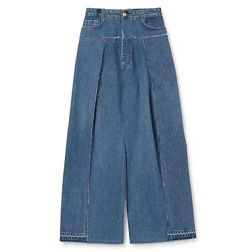 【リトコフスカヤ/LITKOVSKA】のMID-RISE WIDE-LEG JEANS インテリア・キッズ・メンズ・レディースファッション・服の通販 founy(ファニー)  ファッション Fashion レディースファッション Fashion for Women 2025年 2025 2025-2026秋冬・A/W Autumn/Winter 2025–26 AW25–26 デニム Denim, Jeans Material バランス Balance, Style Balance ポケット Pocket, Pocket Detail リメイク Remake, Reconstructed ワイド Wide, Wide Fit NAVY BLUE|ID: prp329100004601782 ipo3291000000034366197