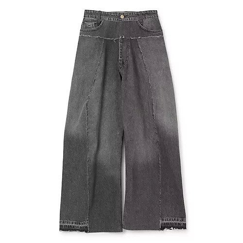 【リトコフスカヤ/LITKOVSKA】のMID-RISE WIDE-LEG JEANS インテリア・キッズ・メンズ・レディースファッション・服の通販 founy(ファニー)  ファッション Fashion レディースファッション Fashion for Women 2025年 2025 2025-2026秋冬・A/W Autumn/Winter 2025–26 AW25–26 デニム Denim, Jeans Material バランス Balance, Style Balance ポケット Pocket, Pocket Detail リメイク Remake, Reconstructed ワイド Wide, Wide Fit GREY|ID: prp329100004601782 ipo3291000000034366198