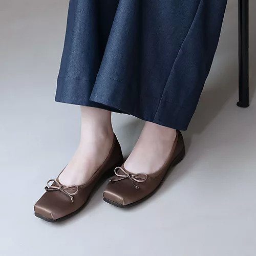 【エンチャンテッド/enchanted】の【晴雨兼用】スクエアトゥバレエシューズ インテリア・キッズ・メンズ・レディースファッション・服の通販 founy(ファニー) 　ファッション　Fashion　レディースファッション　Fashion for Women　クッション　Cushion, Throw Pillow　サテン　Satin, Glossy Fabric　シューズ　Shoes, Footwear　バランス　Balance, Style Balance　バレエ　Ballet, Ballet Style　モカ|ID: prp329100004601794 ipo3291000000034604593