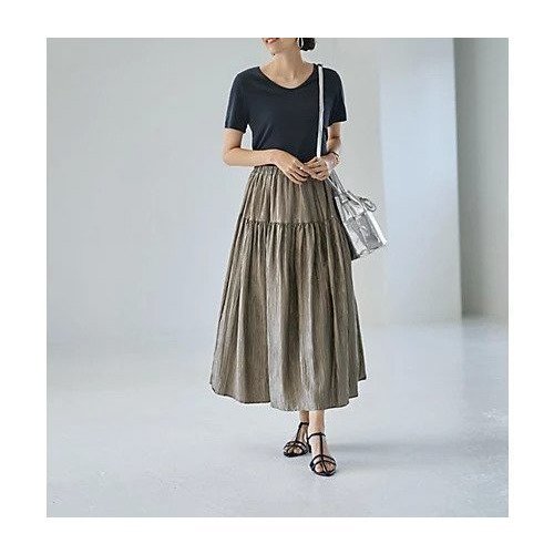 【スタイルデリ/STYLE DELI】のしっとり質感の緩やかVネックとろみトップス 人気、トレンドファッション・服の通販 founy(ファニー) 　ファッション　Fashion　レディースファッション　Fashion for Women　トップス・カットソー　Cut & Sew Tops　Vネックトップス　V-Neck Tops / V-Cut Neckline Shirts　イエロー　Yellow　インナー　Innerwear　カットソー　Cut and Sewn Top　ジャケット　Jacket, Outerwear　ストレート　Straight, Straight Cut　スリット　Slit, Slit Detail　スリム　Slim, Slim Fit　とろみ　Fluid, Flowy Fabric　タンク　Tank Top, Sleeveless Top　デコルテ　Décolleté, Neckline　なめらか　Smooth, Silky Texture　フィット　Fit, Slim Fit　半袖　Short Sleeve, Half Sleeve　夏　Summer　other-2|ID: prp329100004602834 ipo3291000000032732508