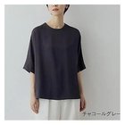 【ドレスハーセルフ/DRESS HERSELF】の【洗える】ブラウス/シルク クルーネック【セットアップ可】 チャコールグレー|ID: prp329100004602835 ipo3291000000032732513